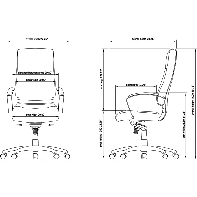 Lorell Executive High-back Chair with Fixed Arms (LLR66922)