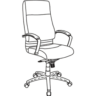 Lorell Executive High-back Chair with Fixed Arms (LLR66922)
