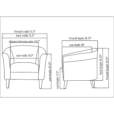 Lorell Barrel Armchair (LLR82096)