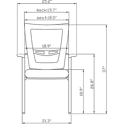 Lorell Mesh Back Guest Chair (LLR85566)