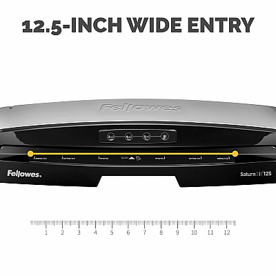Fellowes Saturn 3i 125 Thermal Laminator Machine for Home or Office with Pouch Starter Kit, 12.5 inch, Fast Warm-Up, Jam-Free Design (57366061) (FEL5736601)