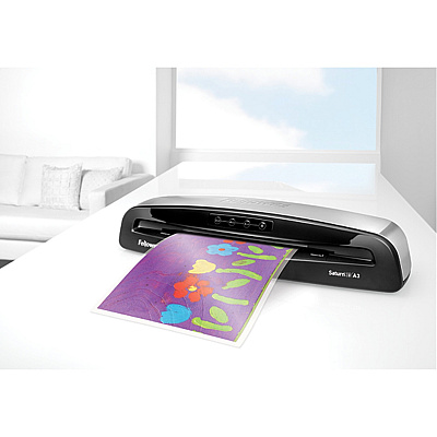 Fellowes Saturn 3i 125 Thermal Laminator Machine for Home or Office with Pouch Starter Kit, 12.5 inch, Fast Warm-Up, Jam-Free Design (57366061) (FEL5736601)
