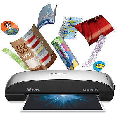 Fellowes Spectra 95 Thermal Laminator for Home or Home Office Use with 10 Pouch Starter Kit (5738201)