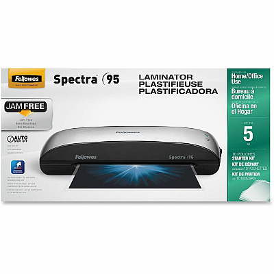 Fellowes Spectra 95 Thermal Laminator for Home or Home Office Use with 10 Pouch Starter Kit (5738201)