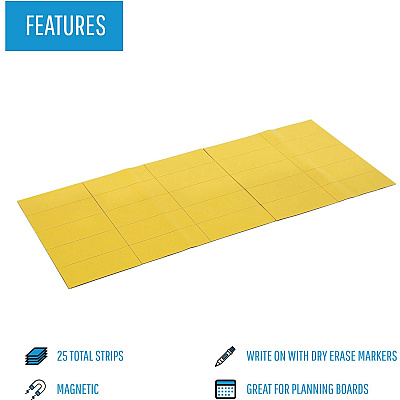 MasterVision 2" Magnetic Dry Erase Strips (BVCFM2403)