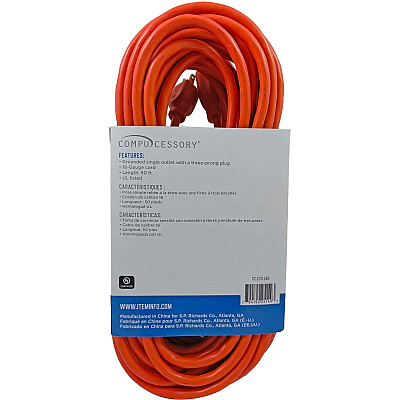 Compucessory Heavy-duty Indoor/Outdoor Extension Cord (CCS25149)