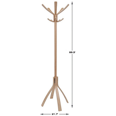 Alba High-capacity Wood Coat Stand (PMCAFEC)