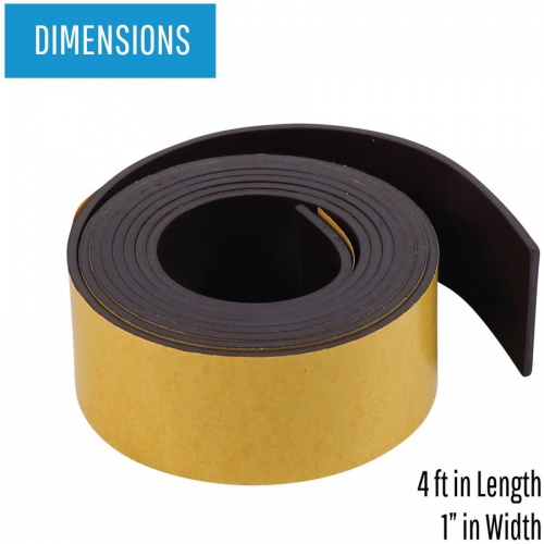 MasterVision 1"x4' Adhesive Magnetic Tape (FM2020)