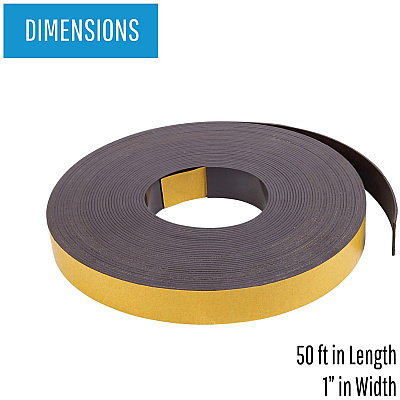 MasterVision 1"x50' Adhesive Magnetic Tape (BVCFM2021)