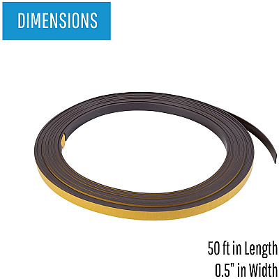 MasterVision 1/2" Adhesive Magnetic Roll Tape (BVCFM2321)
