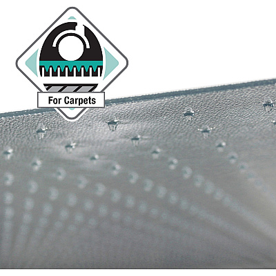 Cleartex XXL Polycarbonate Rectangular Chair Mat for Carpets - 60" x 79" (FLR1115020023ER)
