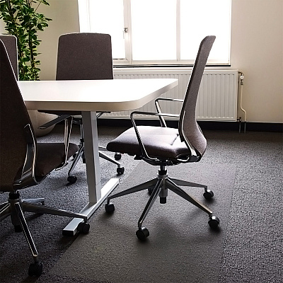 Cleartex XXL Polycarbonate Rectangular Chair Mat for Carpets - 60" x 79" (FLR1115020023ER)