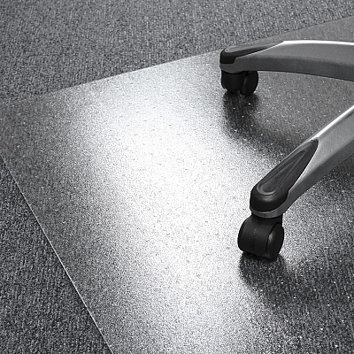 Cleartex XXL Polycarbonate Rectangular Chair Mat for Carpets - 60" x 79" (FLR1115020023ER)