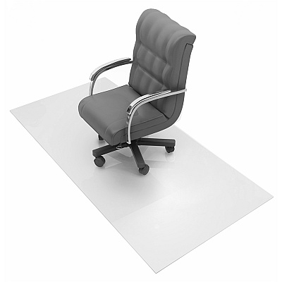 Cleartex XXL Polycarbonate Rectangular Chair Mat for Carpets - 60" x 118" (FLR1115030023ER)