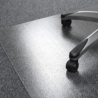 Cleartex XXL Polycarbonate Rectangular Chair Mat for Carpets - 60" x 118" (FLR1115030023ER)
