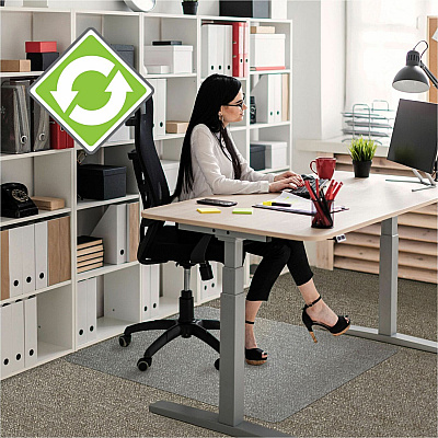 Ecotex Enhanced Polymer Rectangular Chair Mat for Carpets up to 3/8" - 48" x 60" (FLRECO114860EP)