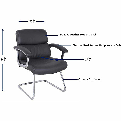 Lorell Padded Arm Guest Chair (LLR20019)