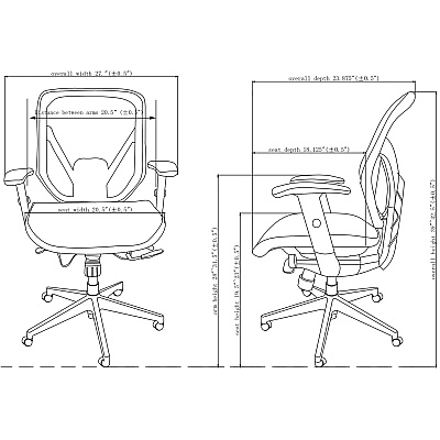 Lorell Executive Synchro Tilt Mesh Mid-back Office Chair (LLR40203)