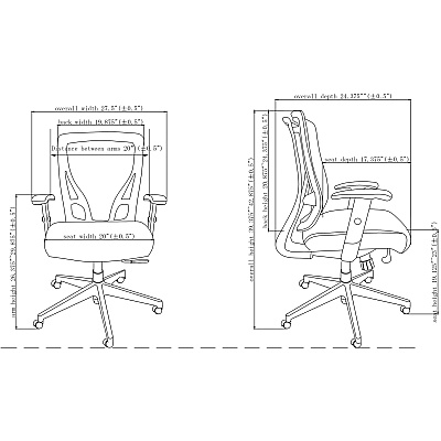 Lorell Executive Mesh Mid-back Chair (LLR40204)