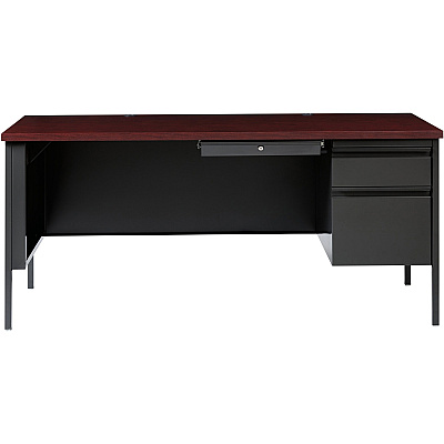 Lorell Fortress Series 66" Right-Pedestal Desk (LLR60916)