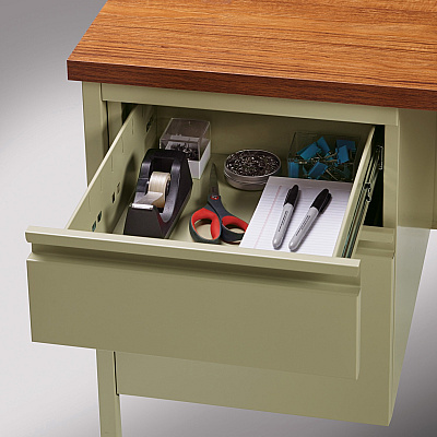 Lorell Fortress Series Left-Pedestal Desk (LLR60917)