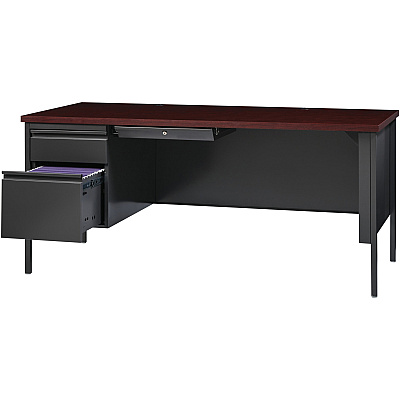 Lorell Fortress Series Left-Pedestal Desk (LLR60919)