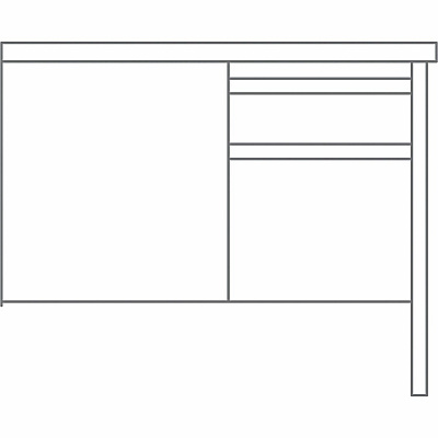 Lorell Fortress Series Right-Pedestal Return (LLR60920)