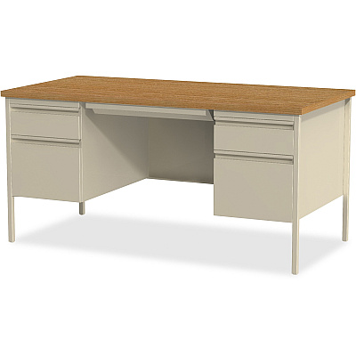 Lorell Fortress Series Double-Pedestal Desk (LLR60926)