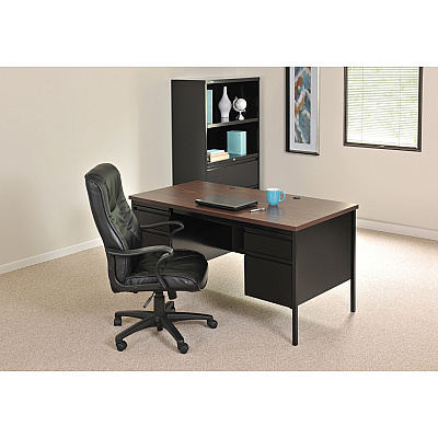Lorell Fortress Series Double-Pedestal Desk (LLR60927)