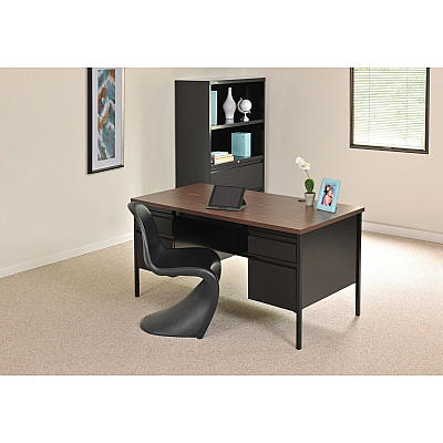 Lorell Fortress Series Double-Pedestal Desk (LLR60927)