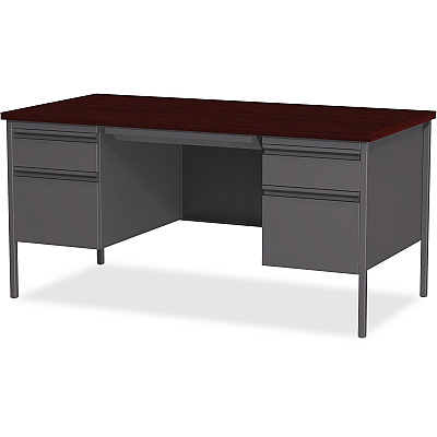 Lorell Fortress Series Double-Pedestal Desk (LLR60928)