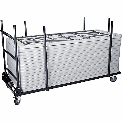 Lorell Blow-Mold Rectangular Table Trolley Cart (LLR65956)