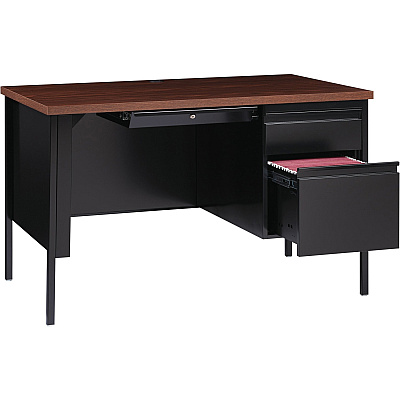 Lorell Fortress Series 48" Right Single-Pedestal Desk (LLR66902)