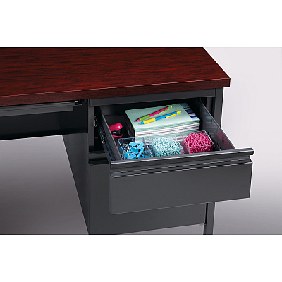 Lorell Fortress Series 48" Right Single-Pedestal Desk (LLR66903)