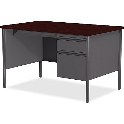 Lorell Fortress Series 48" Right Single-Pedestal Desk (LLR66903)