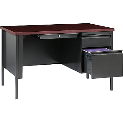 Lorell Fortress Series 48" Right Single-Pedestal Desk (LLR66903)