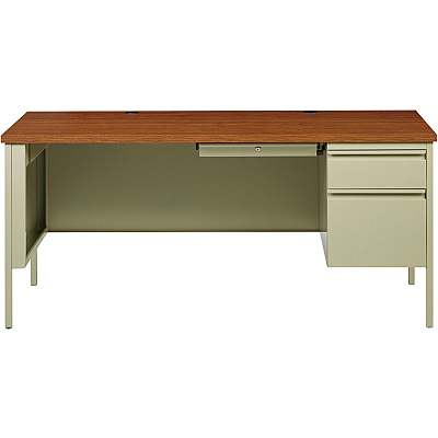 Lorell Fortress Series 66" Right-Pedestal Desk (LLR66904)