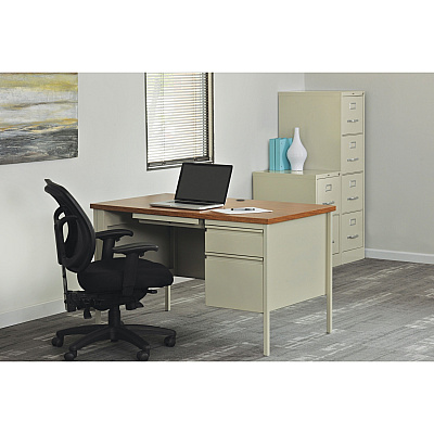 Lorell Fortress Series 66" Right-Pedestal Desk (LLR66904)