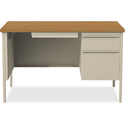 Lorell Fortress Series 48" Right Single-Pedestal Desk (LLR66908)