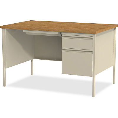 Lorell Fortress Series 48" Right Single-Pedestal Desk (LLR66908)