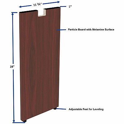 Lorell Essentials Series Credenza Half Leg (LLR69616)
