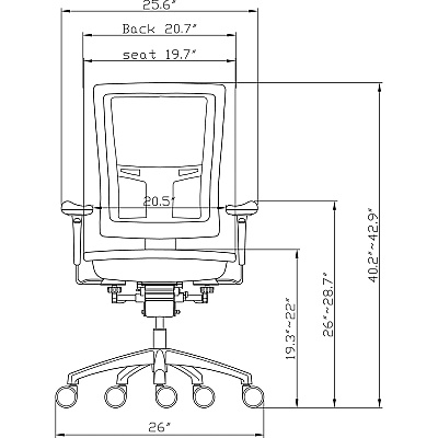 Lorell Checkerboard Design Mesh High-Back Chair (LLR85560)