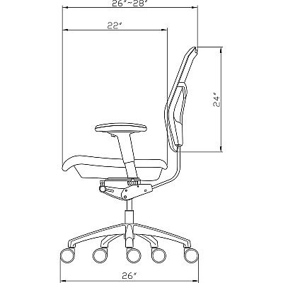 Lorell Checkerboard Design Mesh High-Back Chair (LLR85560)