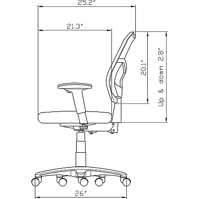 Lorell Mid-back Mesh Office Chair (LLR85563)