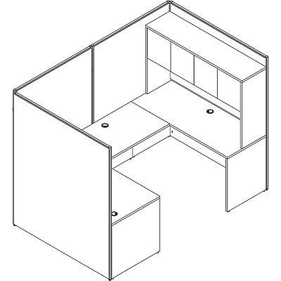 Lorell 180-degree Straight Panel Connectors (LLR90259)