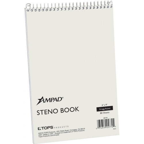 Ampad Gregg-ruled White Steno Book (25774)