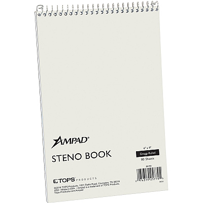 Ampad Gregg-ruled White Steno Book (TOP25774)