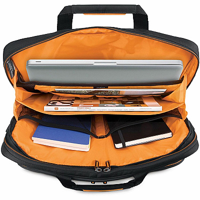 Solo Urban Carrying Case (Briefcase) for 11" to 17.3" iPad Notebook - Black, Gold (USLUBN3004)