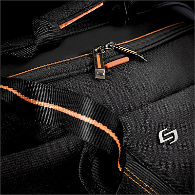 Solo Urban Carrying Case (Briefcase) for 11" to 17.3" iPad Notebook - Black, Gold (USLUBN3004)