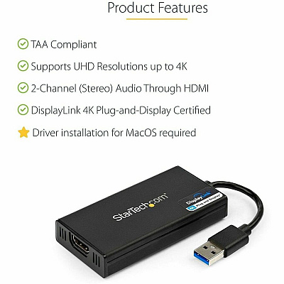 StarTech Usb 3.0 To Hdmi Adapter - 4k 30hz Video (USB32HD4K)